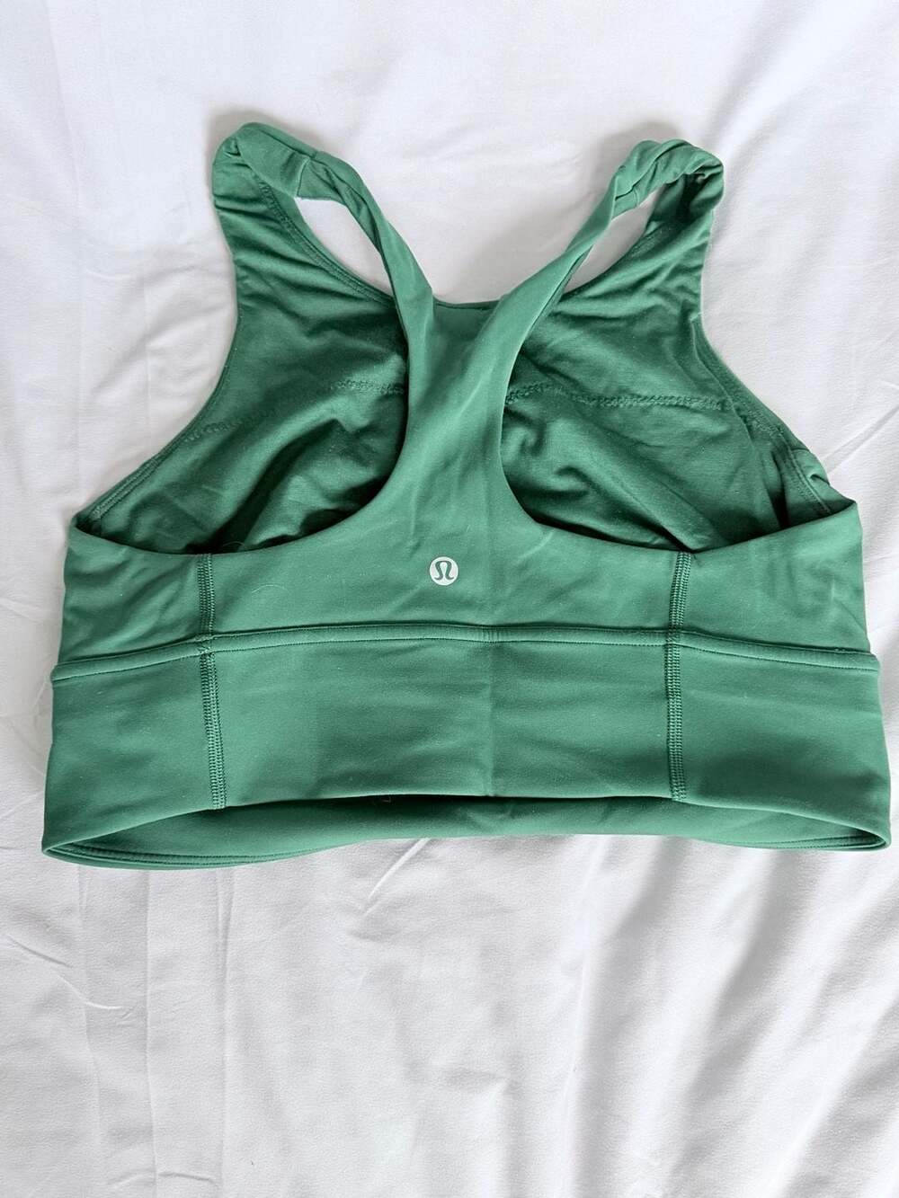 Lululemon Wunder Train Long Line Bra Everlux Size 10 Green